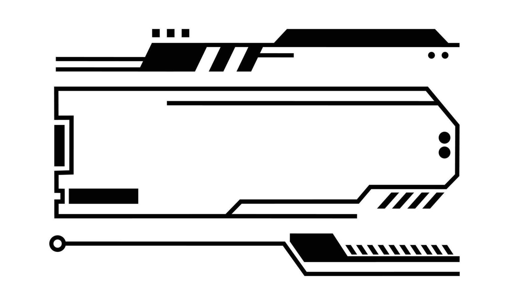 illustration de jeu hud pour la conception de jeux de panneaux. illustration futuriste ou cyber-cadre pour l'interface de jeu. copiez l'illustration de l'espace dans le thème des sciences technologiques. vecteur