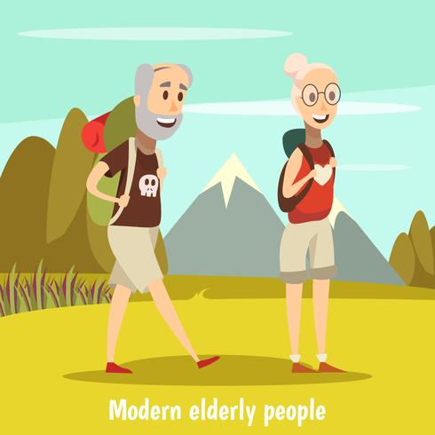 Fond de personnes âgées modernes vecteur