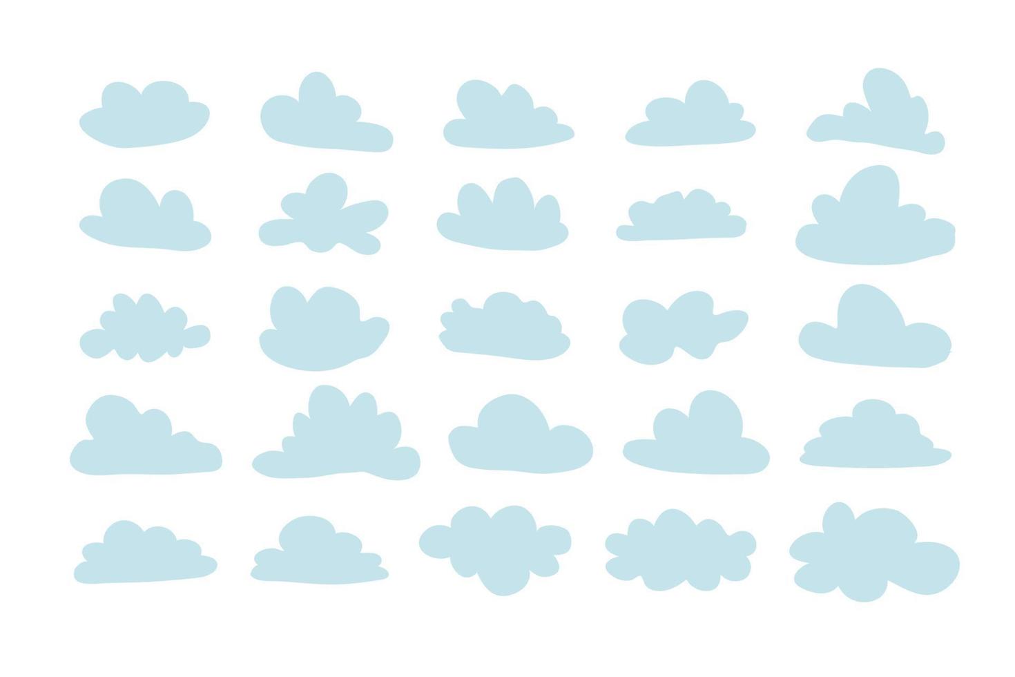 nuage dessiné à la main dans un style naïf de dessin animé vecteur