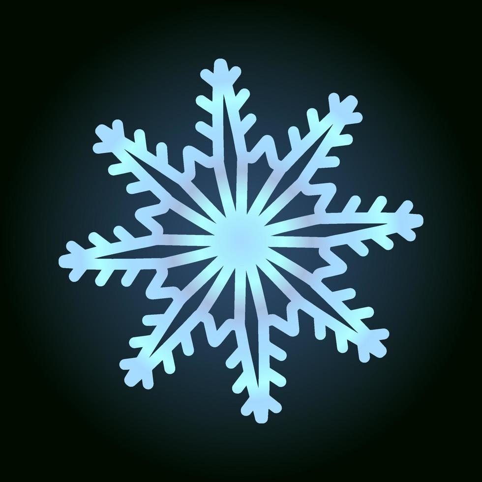 beau flocon de neige pour la conception d'hiver, symbole du nouvel an et des vacances de noël vecteur