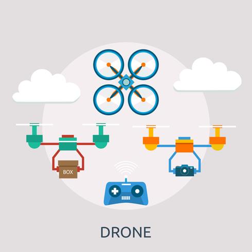 Drone Conceptuel illustration Design vecteur