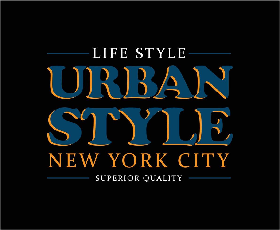 conception de t-shirt de vecteur de typographie de style urbain new york city pour impression