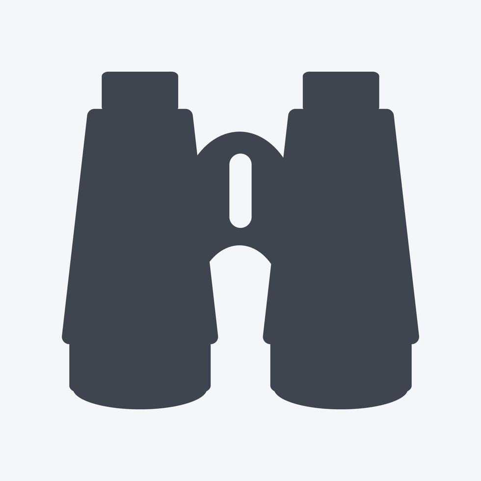 jumelles d'icône - style glyphe - illustration simple, trait modifiable vecteur