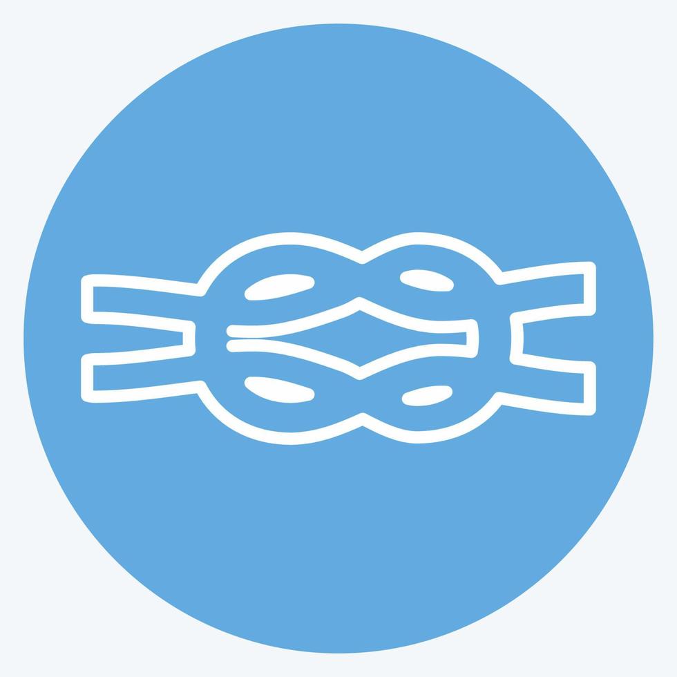 corde d'icône - style yeux bleus - illustration simple, trait modifiable vecteur