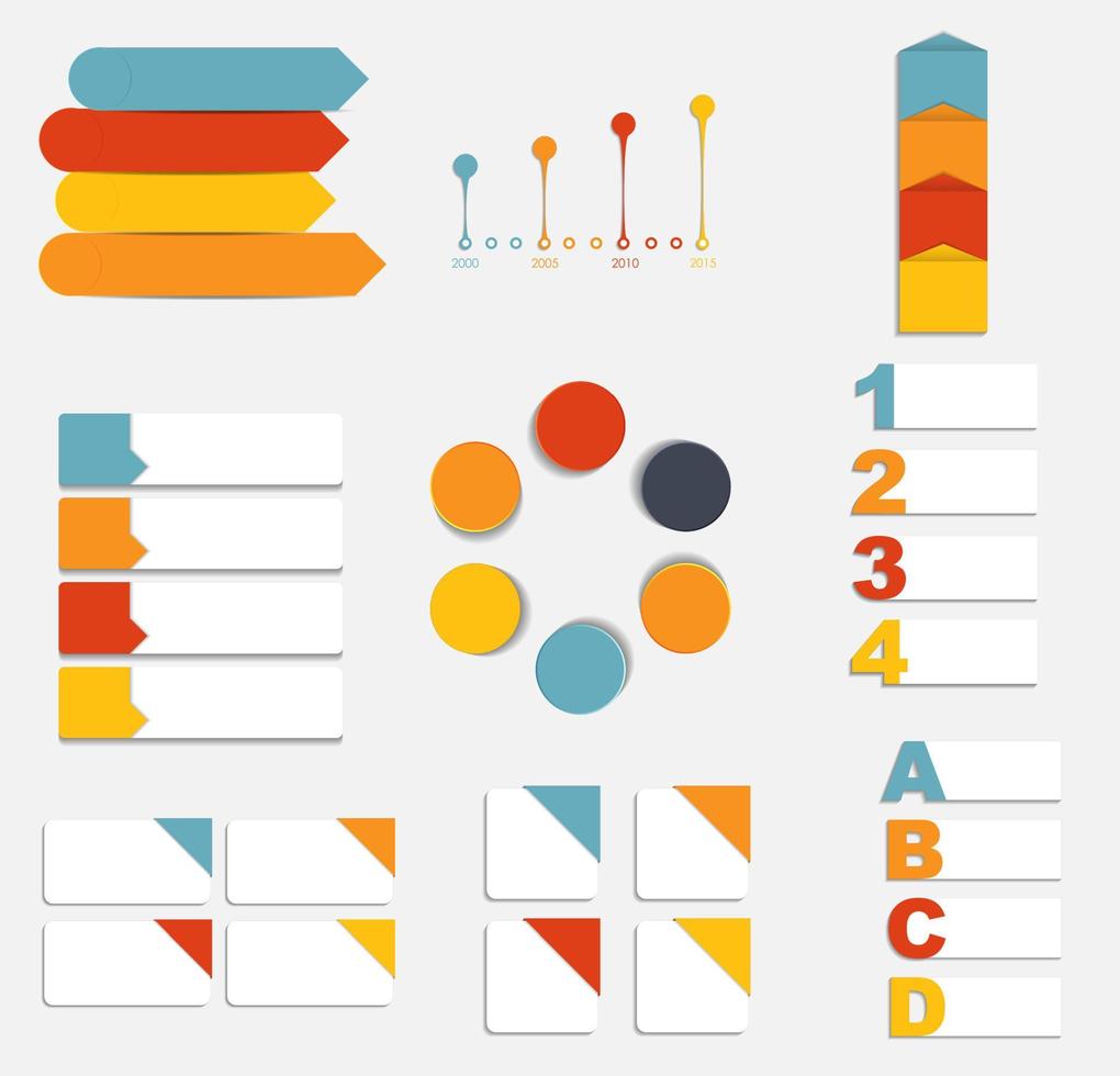 collection de modèles d'infographie pour l'illustration vectorielle d'affaires vecteur