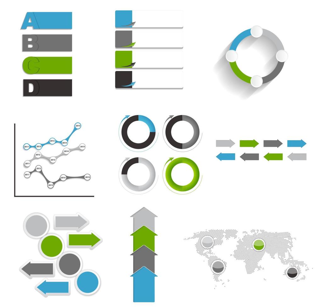 collection de modèles d'infographie pour l'illustration vectorielle d'affaires vecteur