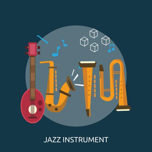 Instrument Jazz Illustration conceptuelle Design vecteur