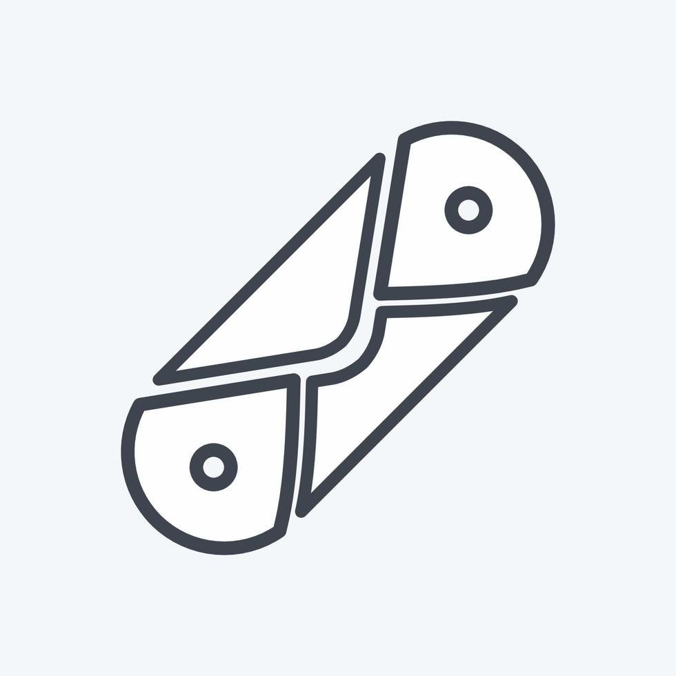 icône cannoli - style de ligne - illustration simple, trait modifiable vecteur