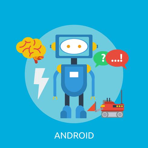 Conception d&#39;illustration Android conceptuel vecteur