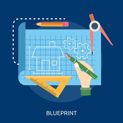 blueprint conceptual illustration design vecteur