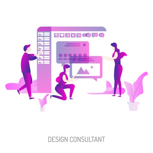 Consultant en conception Illustration conceptuelle Conception vecteur