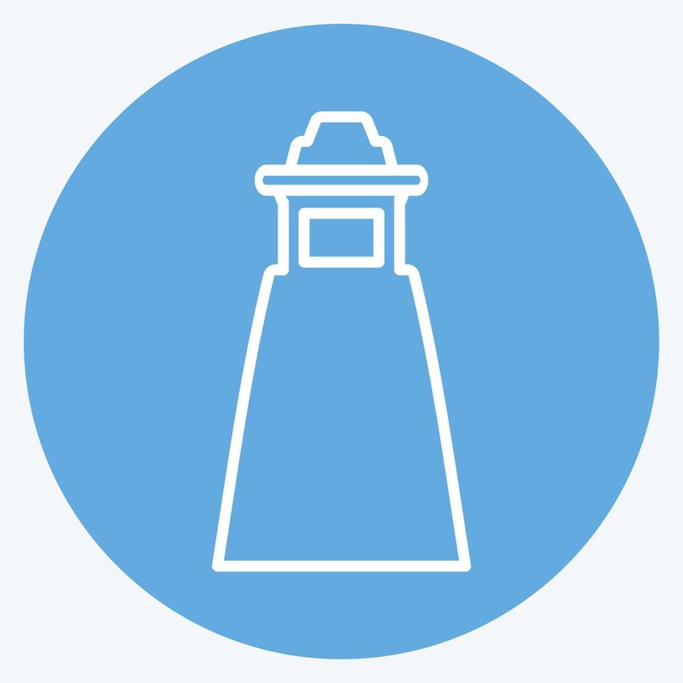 icône phare ii - style yeux bleus - illustration simple, trait modifiable vecteur