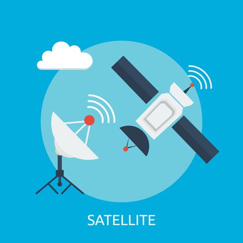 Satellite Illustration conceptuelle Design vecteur