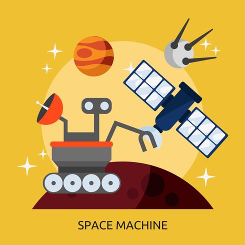 Space Machine Conceptuel illustration Design vecteur