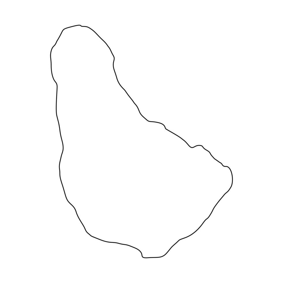 carte de la barbade sur fond blanc vecteur
