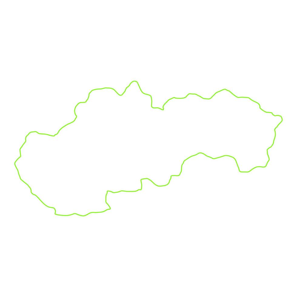 Carte de la Slovaquie sur fond blanc vecteur