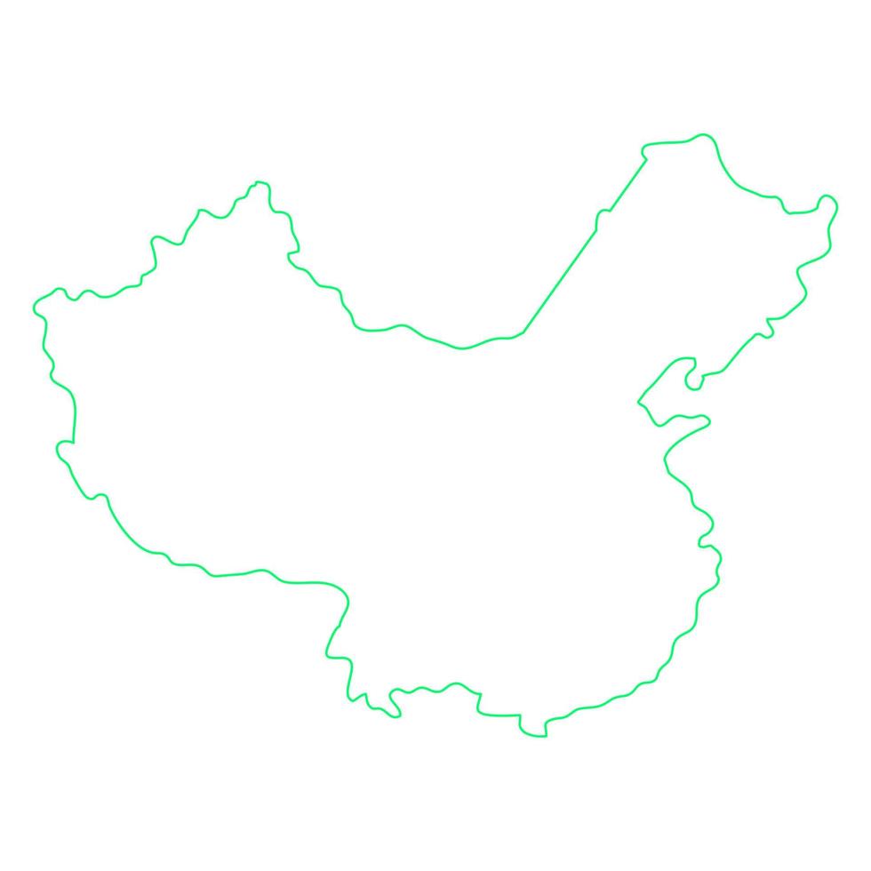 carte de la Chine sur fond blanc vecteur