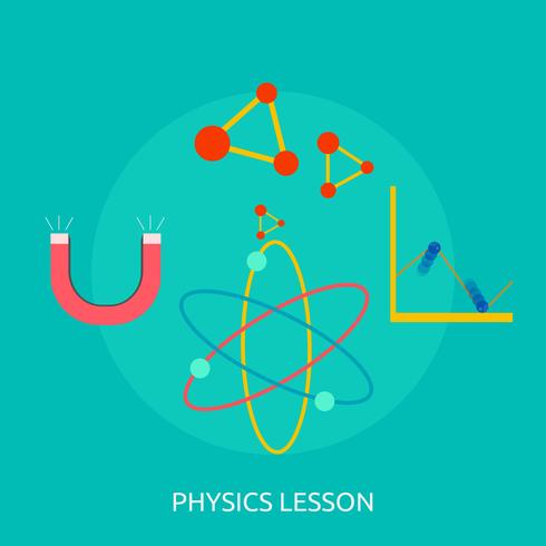 Cours de physique Illustration conceptuelle Conception vecteur