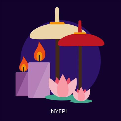 Nyepi Illustration conceptuelle Design vecteur