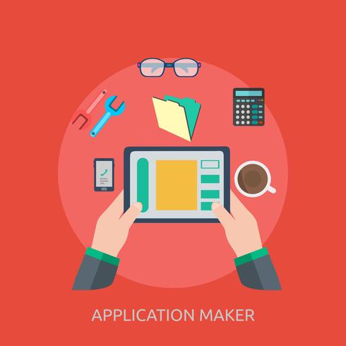 Application Maker Illustration conceptuelle Conception vecteur