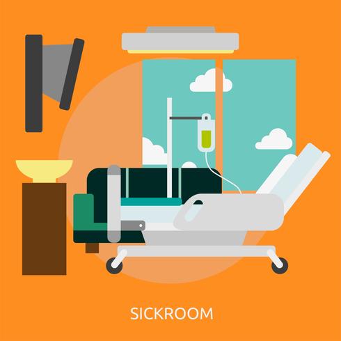 Sickroom Conceptuel illustration Design vecteur
