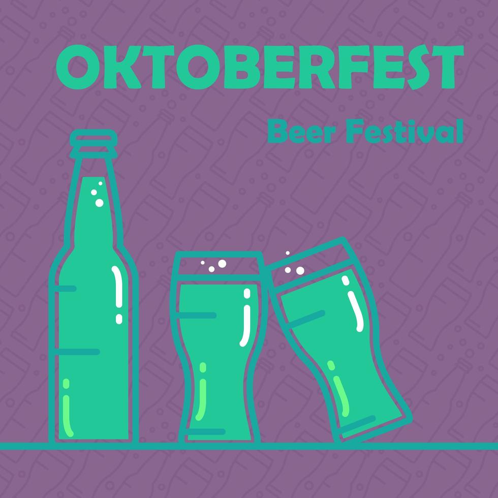 bannière de bière oktoberfest vecteur