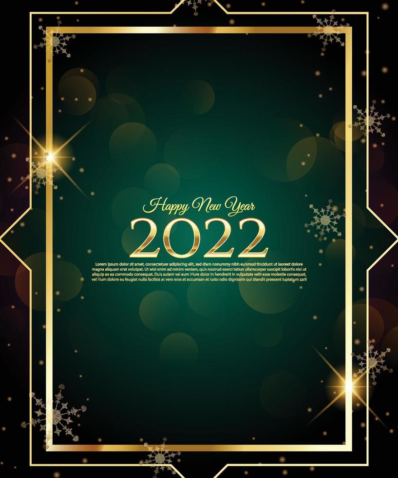 bonne année 2022 fond élégant. vecteur