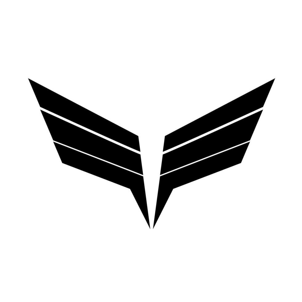 icône du logo de l'aile vecteur