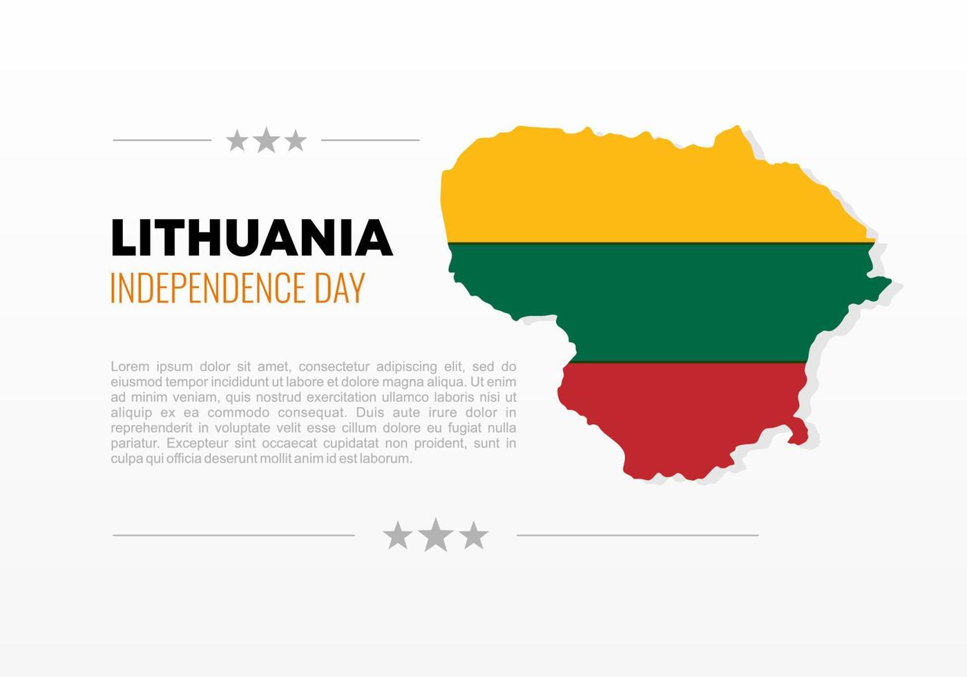 célébration nationale de la bannière de la fête de l'indépendance de la lituanie le 11 mars. vecteur
