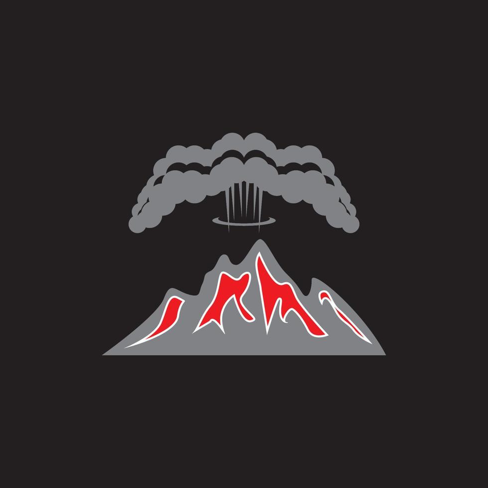 illustration vectorielle de volcan éruption logo vecteur