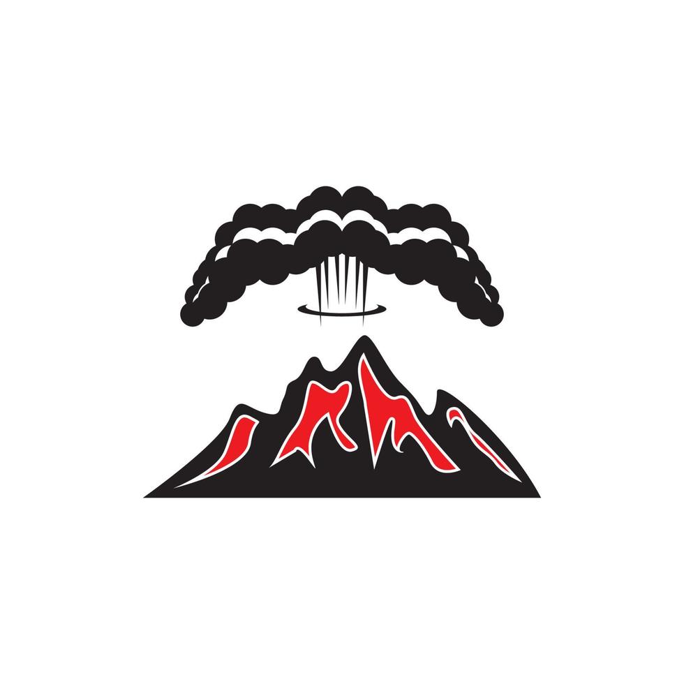 illustration vectorielle de volcan éruption logo vecteur