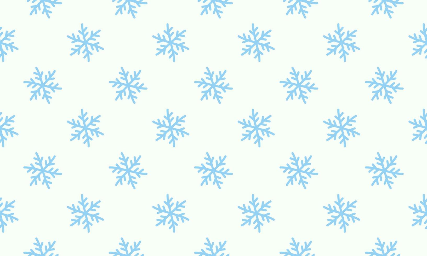 modèle sans couture simple flocon de neige. neige bleue sur fond blanc. papier peint abstrait, décoration d'emballage. symbole de l'hiver vecteur