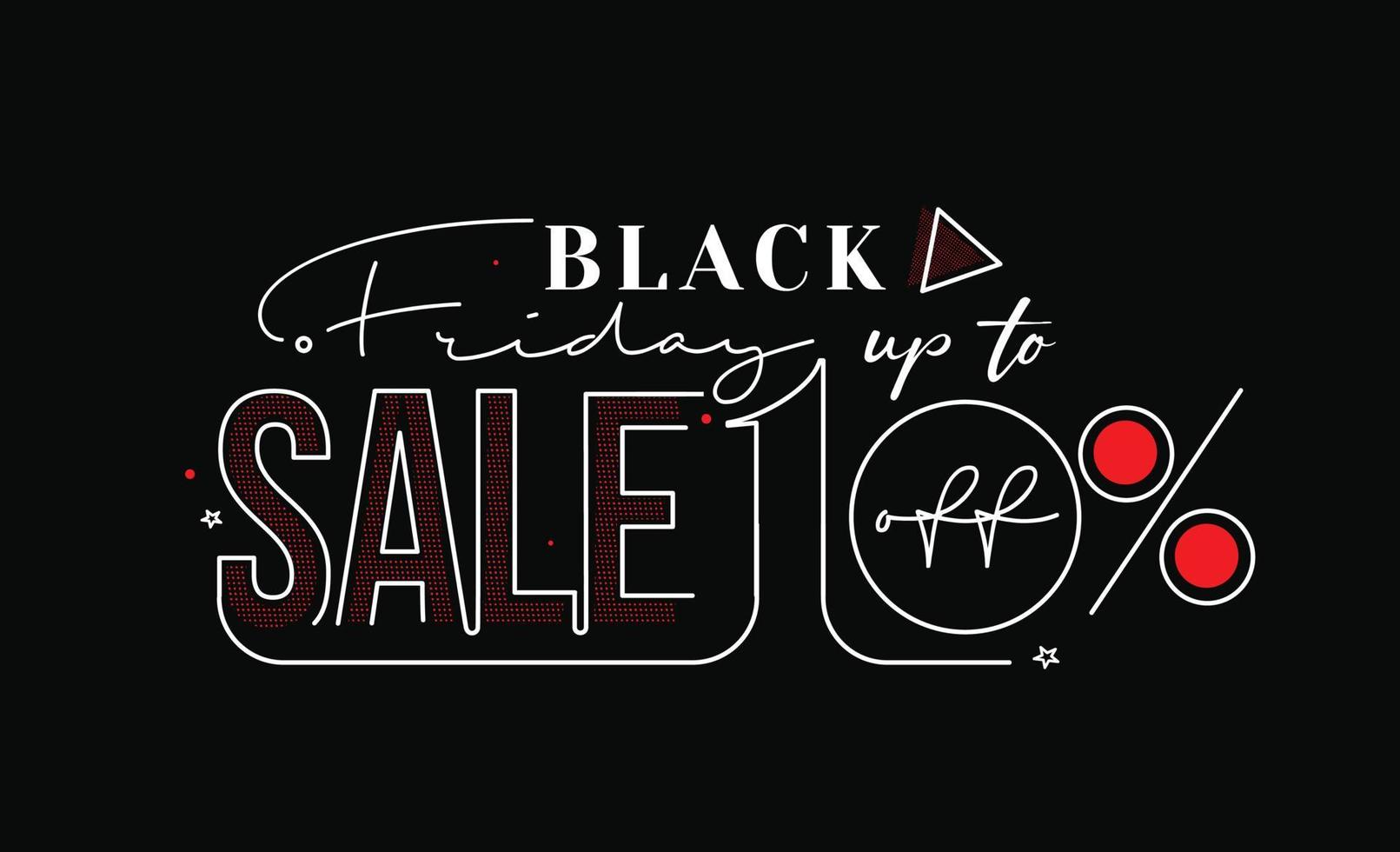 affiche de promotion de vente du vendredi noir ou conception de bannière, offre spéciale 10 vente, modèle vectoriel de promotion et d'achat.