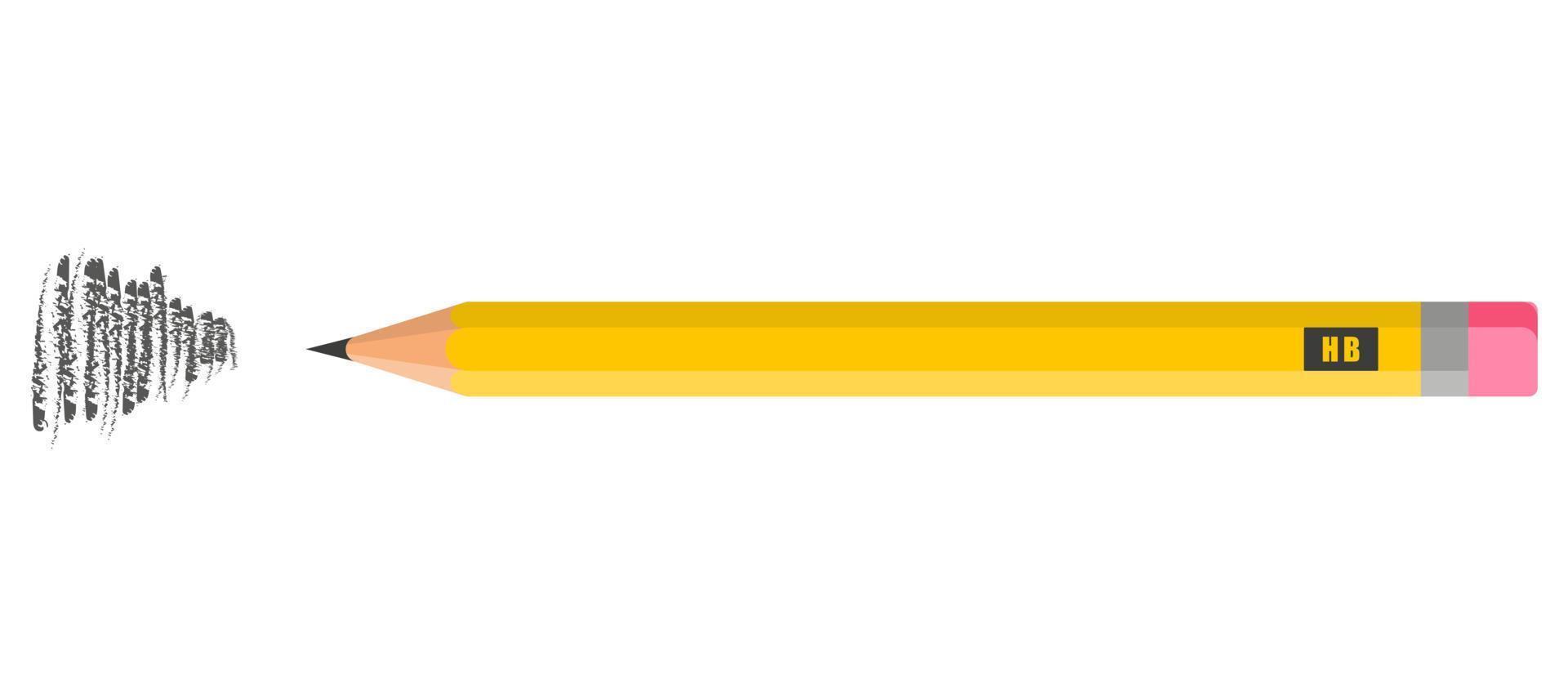 Crayon et traits simples de dessin animé de vecteur. vecteur