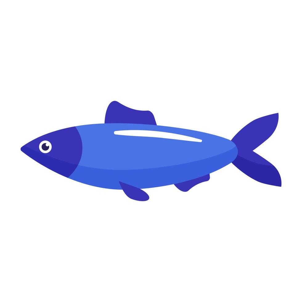 poisson frais de mer ou de rivière de dessin animé de vecteur