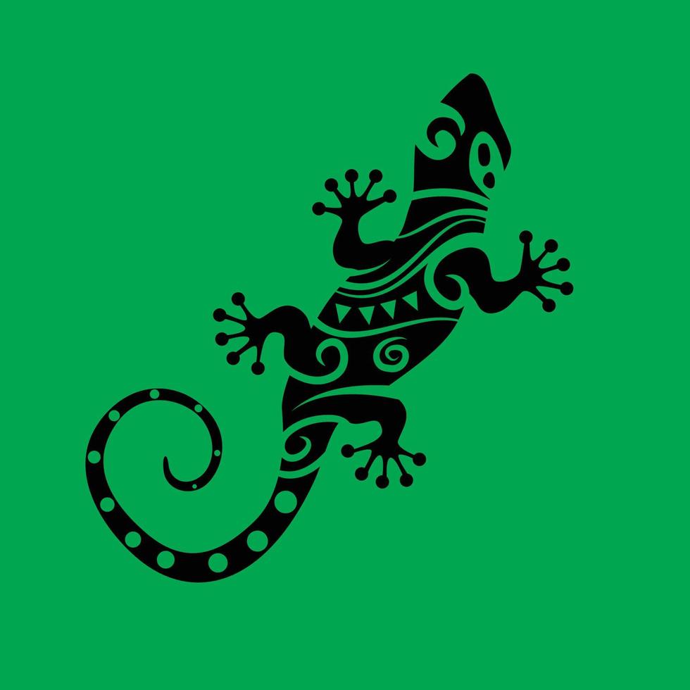 illustration de gecko de maison tribale vecteur
