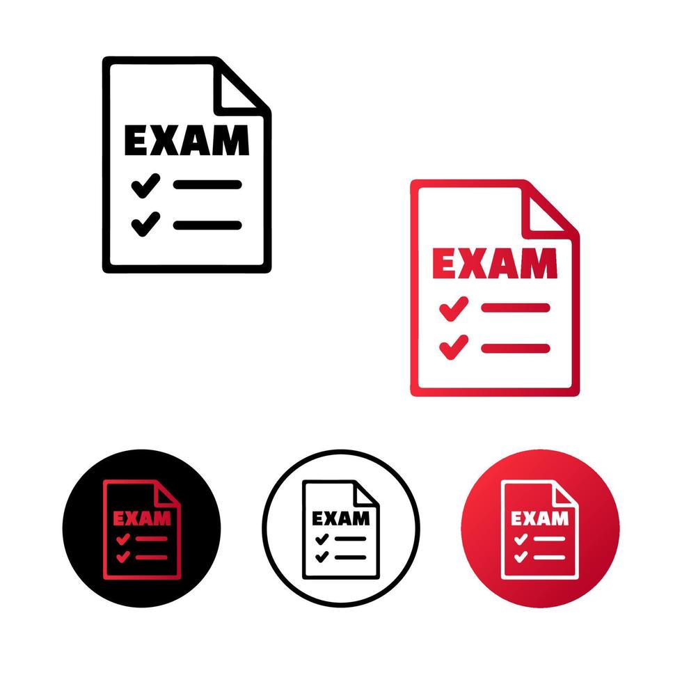 illustration de l'icône de l'examen abstrait vecteur