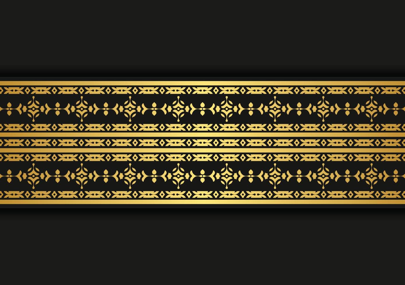 modèle de bordure ornementale dorée élégante vecteur