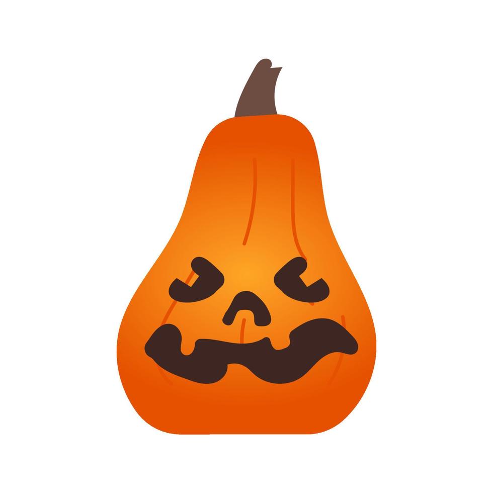 illustration vectorielle de citrouille avec visage souriant pour votre halloween. vecteur