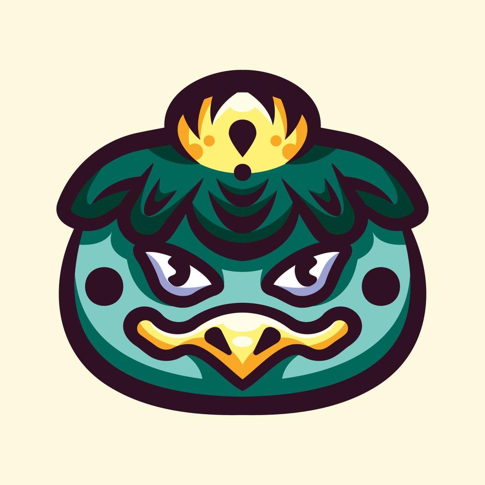 logo illustration monstre japonais kappa vecteur