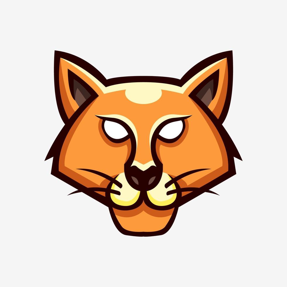 logo de chat sauvage vecteur