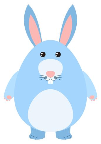 Lapin bleu sur fond blanc vecteur