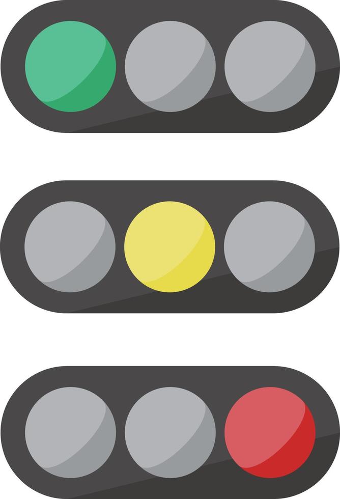 illustration vectorielle d'un feu de circulation. vecteur