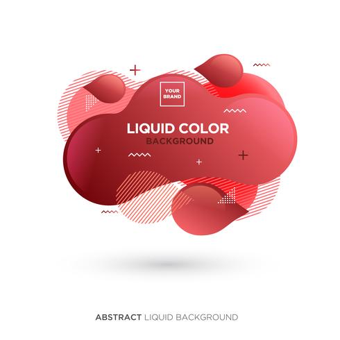 Bannière de couleur rouge liquide abstraite vecteur