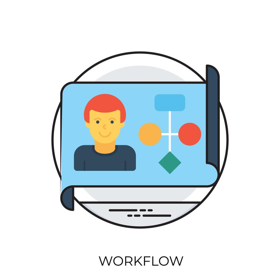 concepts de workflow à la mode vecteur