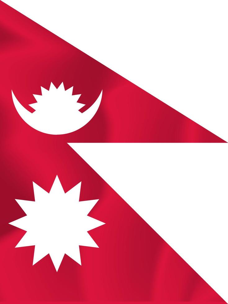 illustration de fond de ondulation du drapeau national népal vecteur