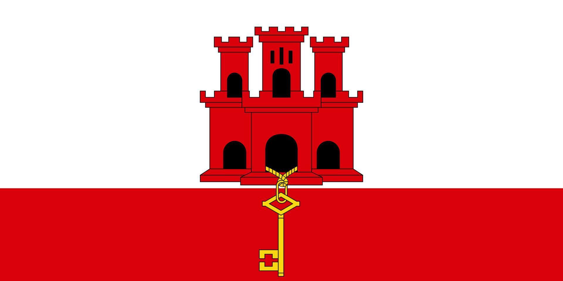 vecteur de drapeau de gibraltar