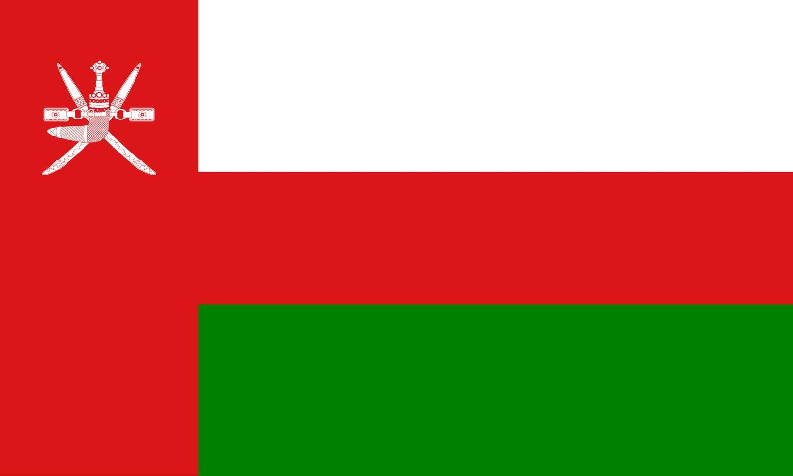 vecteur de drapeau d'oman