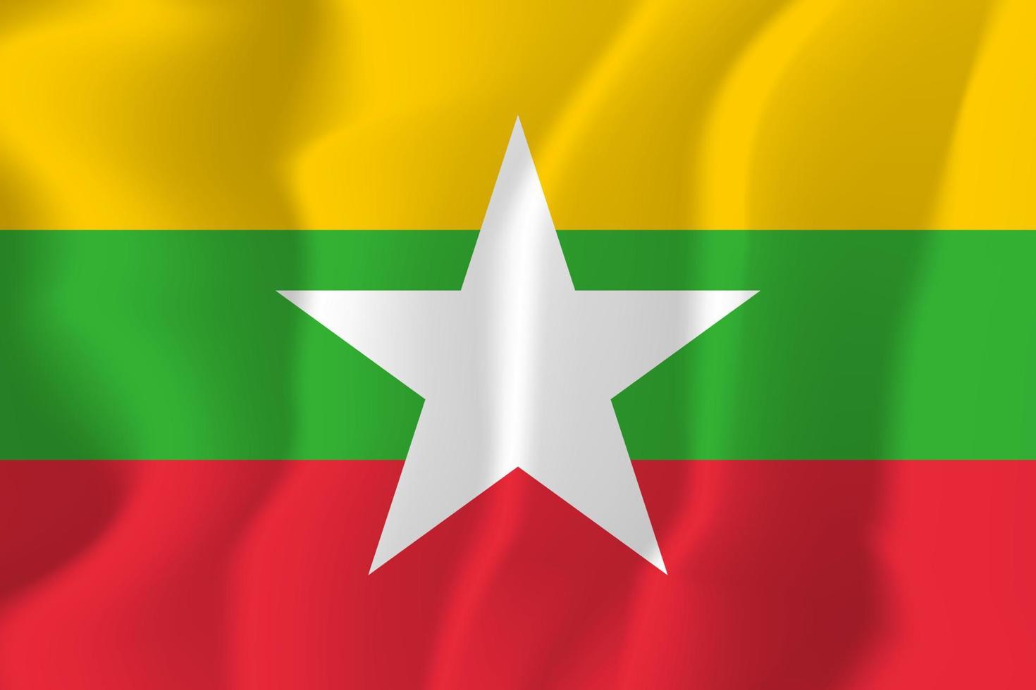 illustration de fond de drapeau national du myanmar vecteur
