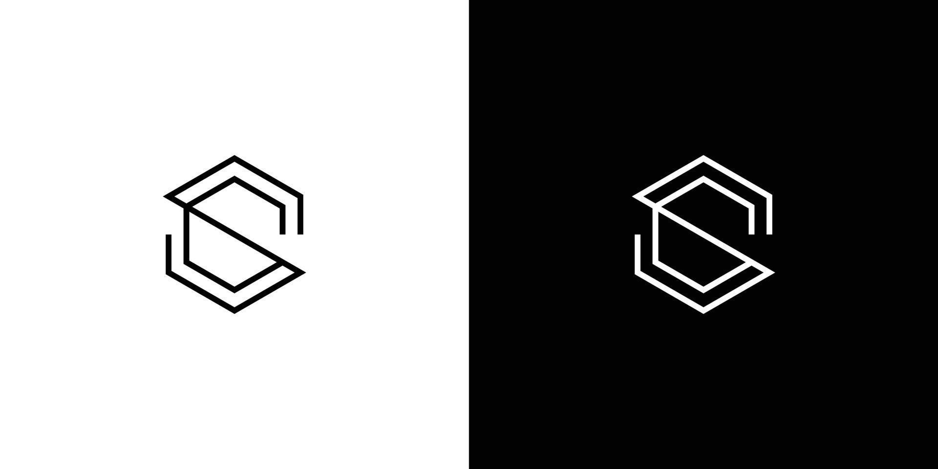 création de logo d'initiales de lettre sg moderne et professionnelle vecteur